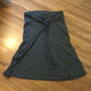 Brown Patagonia mid skirt with knot in front